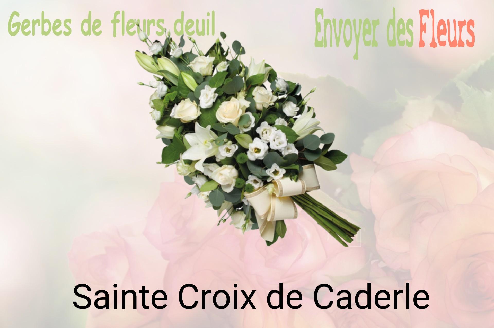 Gerbe de fleurs de deuil livrée à Sainte-Croix-de-Caderle